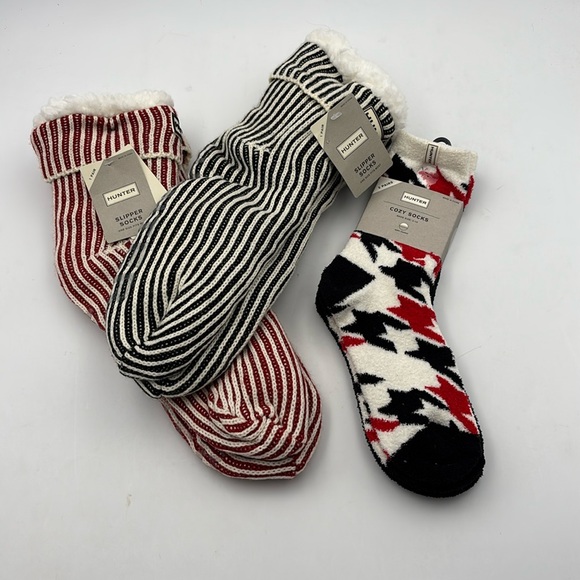 Hunter Winter Slipper Socks and Cozy Socks 3 Pair